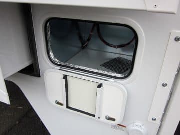 Adventurer 89RBS generator compartment as storage