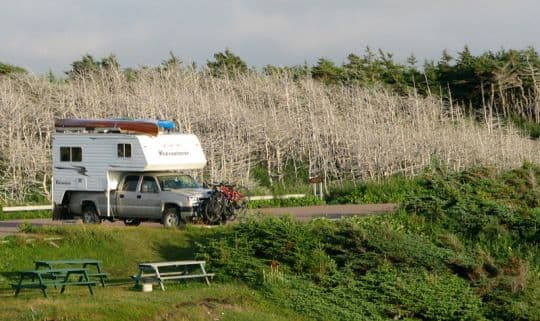 Boondocking-Bicycles-on-Rig-Newfoundland