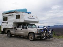 Boondocking-Faro-To-Dawson-City-motorbikes