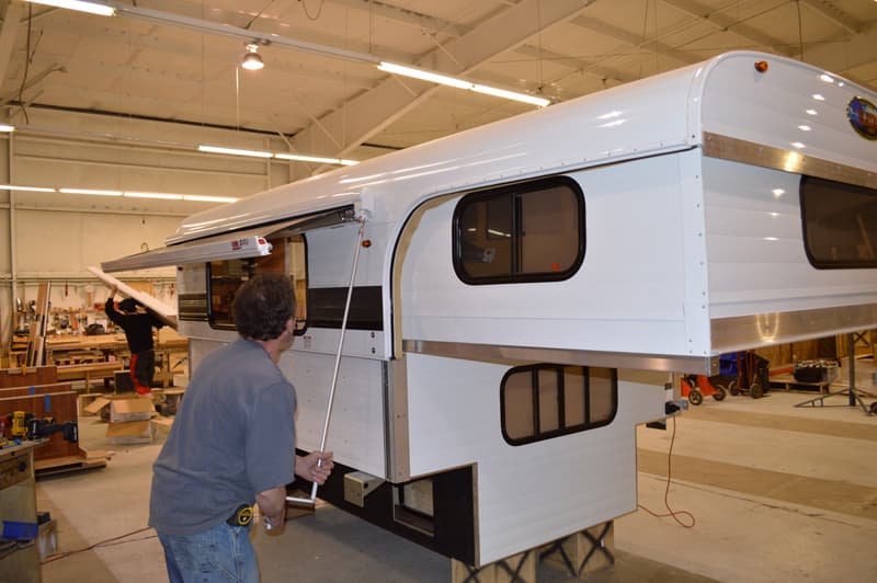 Alaskan awning being installed