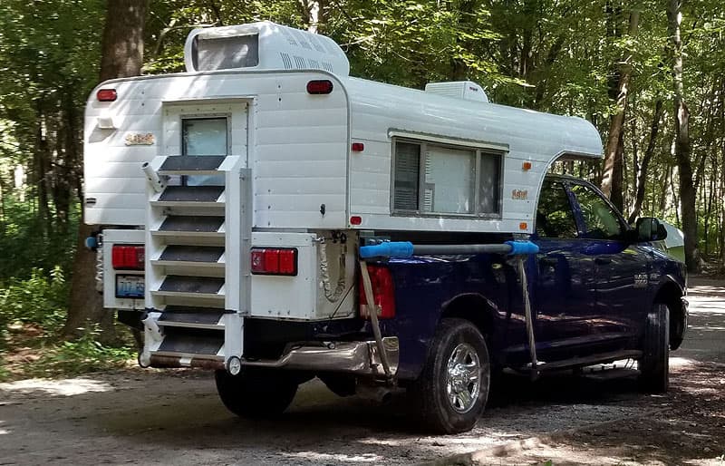 Custom steps built for Alaskan Camper