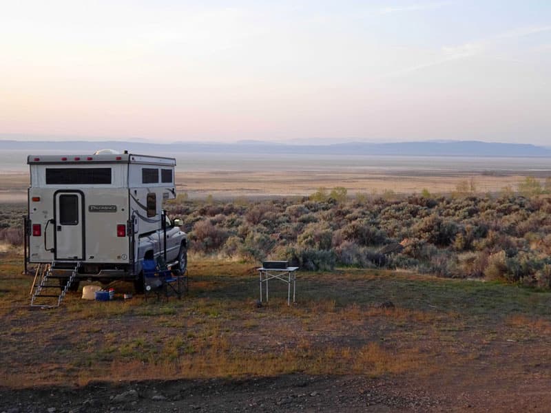 Camp overlooking the Alvord desert, Oregon