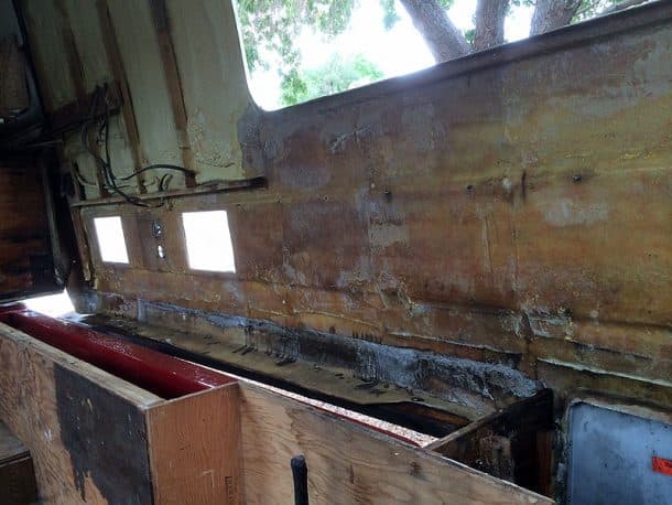 Rotten areas removed. Starting the clean-up process.