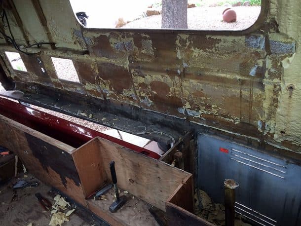 Rotten areas removed. Starting the clean-up process.