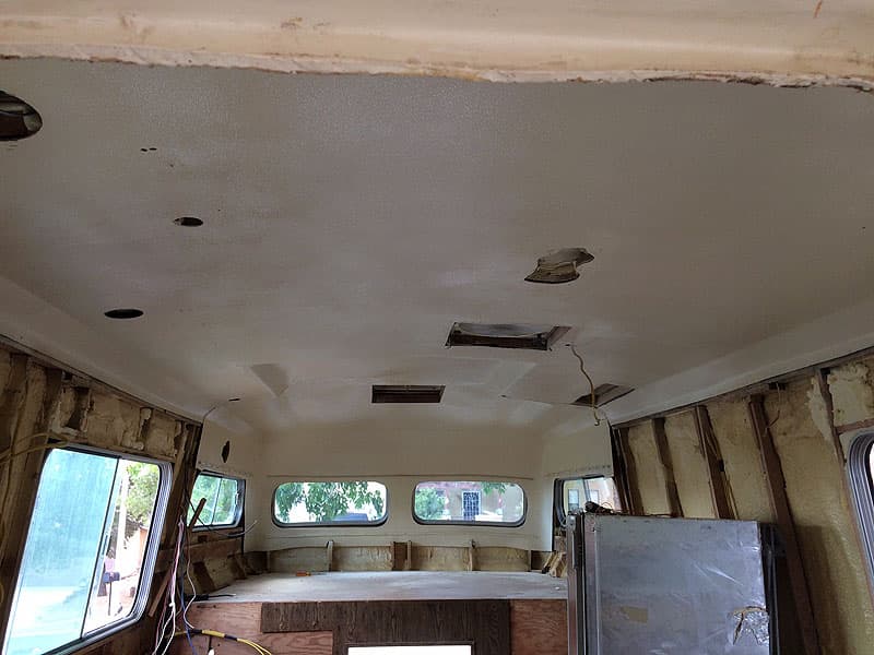 American Road Camper new ceiling headliner