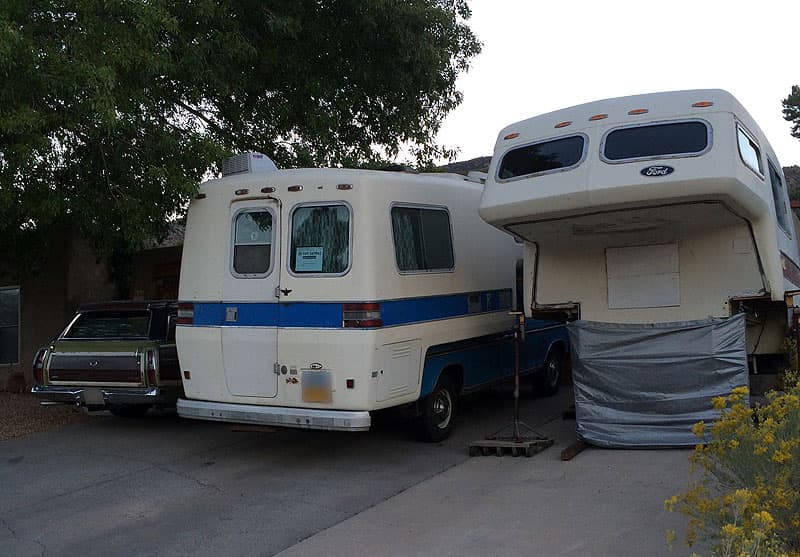 American Road campers in driveway