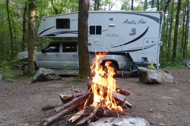 #024 - Tim ZehAndrew Pickens National Forest, South Carolina2005 Chevrolet 35002007 Arctic Fox 1150Camera Used - Panasonic FZ200Exploring the East Coast, came along the Francis Marion National Forest in lower South Carolina and discovered the Sumter National Forest in northwestern South Carolina.I decided to take a couple days to explore and try dry camping in my recently acquired truck camper.  I stopped in the Ranger Station at Andrew Pickens District and the ranger suggested a couple of the free campsites.  This one was along a gravel road on the Chattooga River (Deliverance River) at Long Bottom Ford Campground.  There were about ten free campsites that are first come, first serve with a fire ring and a lantern post.  I had a great time.