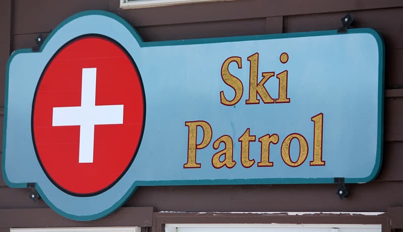 Anthony lakes ski patrol sign