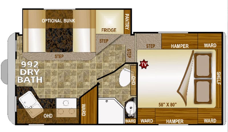 Arctic Fox 992 Review floor plan