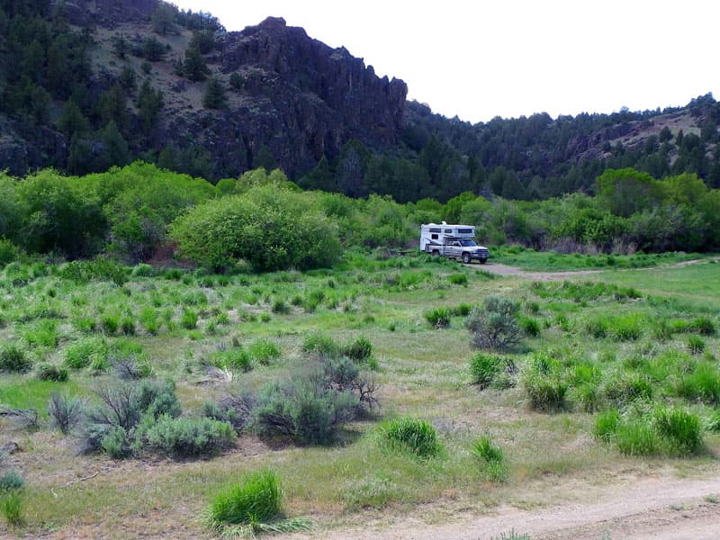 Northfork campground on Owhyee River, southern Idaho