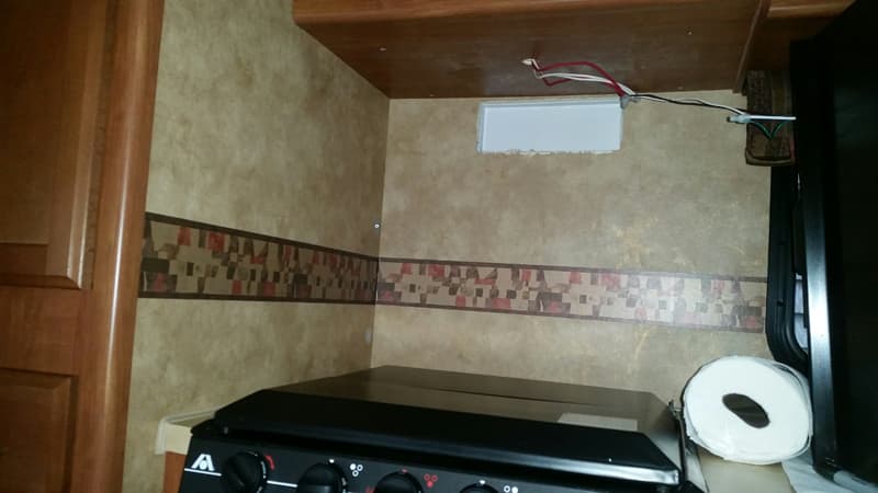 Before the backsplash was installed