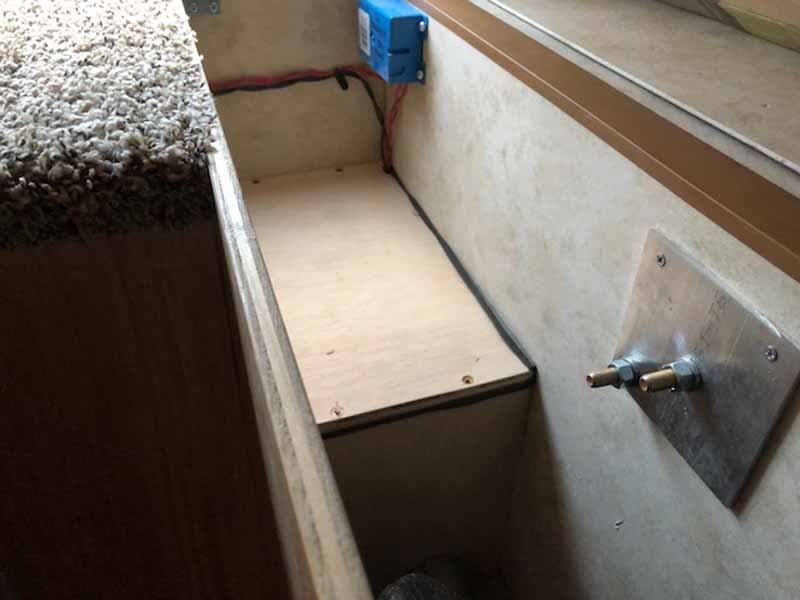 Battery Box At Front Of Camper Under Couch