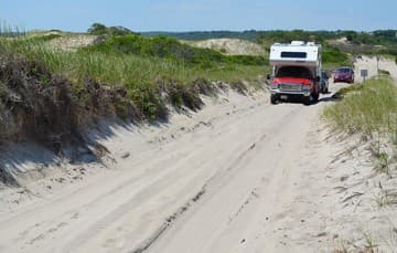 Sandy Neck Beach driving in the summer