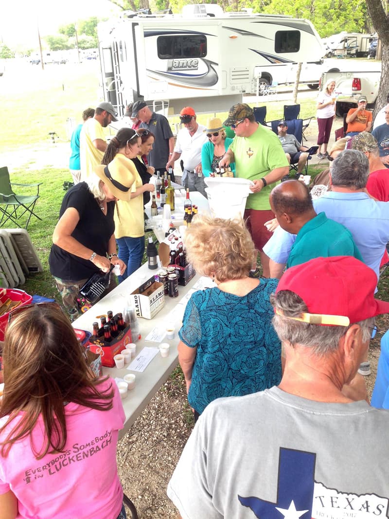 Beer and wine tasting at Texas Rally 