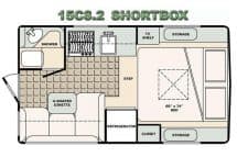 Bigfoot Camper floorplan 15C8.2 short box