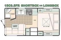 Bigfoot Camper floorplan 15C9-5FR short or long