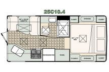 Bigfoot Camper floorplan 25C10.4