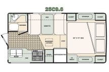 Bigfoot Camper floorplan 25C9.6