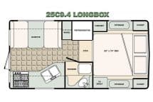Bigfoot Camper floorplan 25C9.4 Long Box