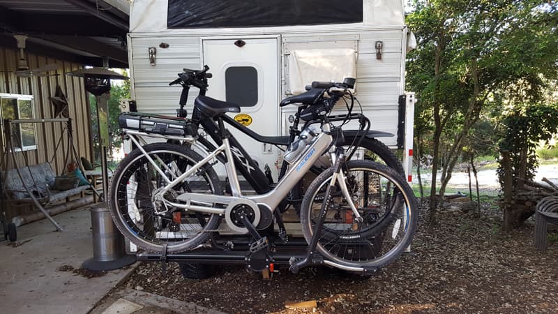 Bike Carrier with bikes in closed position