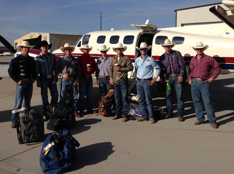 Rodeo Cowboys Traveling Together