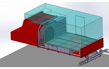 Camper on Unimog in CAD drawing