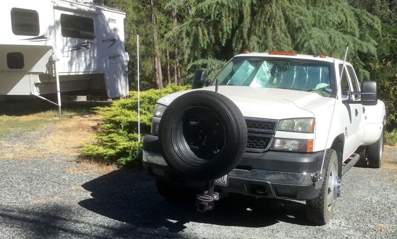 CB Antenna on driver's side truck