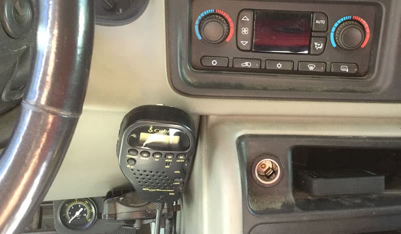 CB Radio in Chevy truck