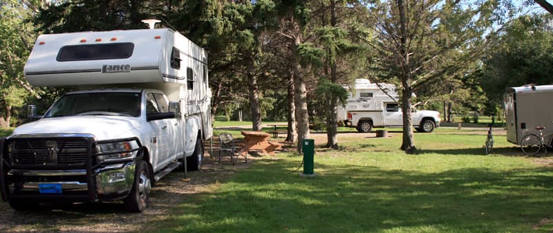 Camping in Calgary, Alberta, Truck Camper Caravan Group