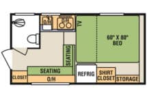 CampLite 6.8 Truck Camper Floor Plan