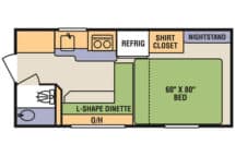 CampLite 8.6 Truck Camper Floor Plan