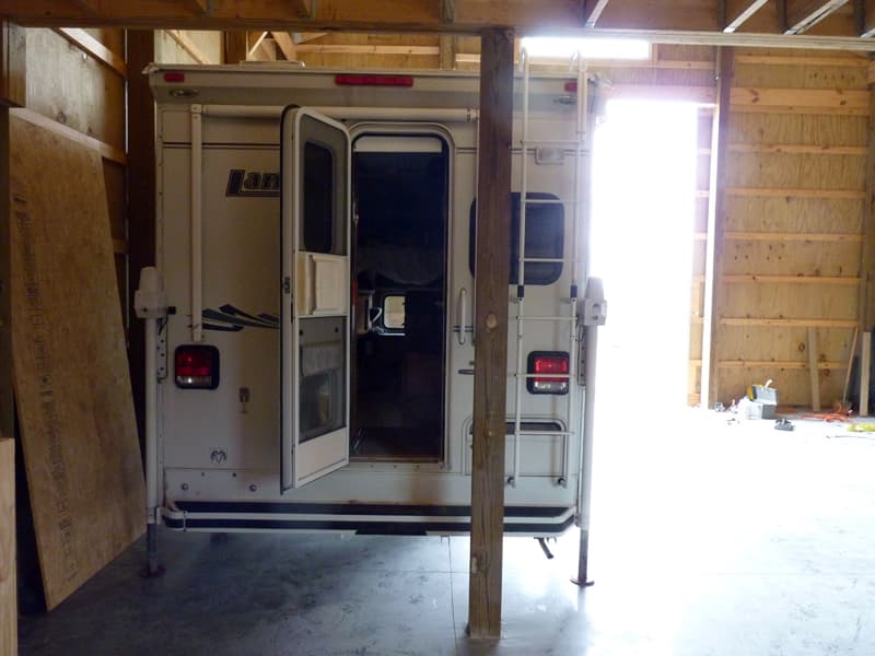 Camper stored in garage dilemna