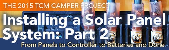 Zamp solar panel controller installation