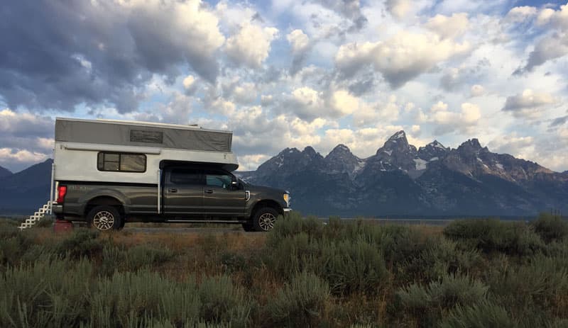 Camper At Pullout In Grand Teton