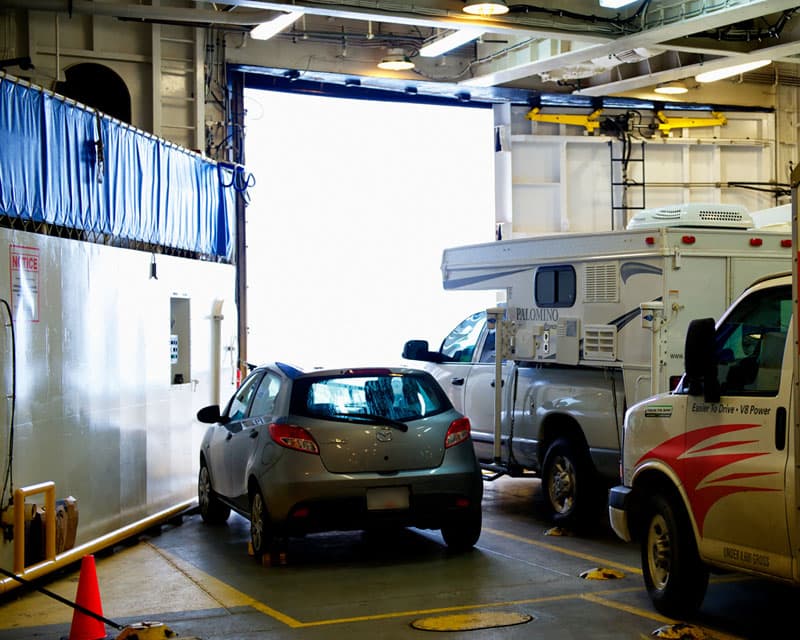 Camper on Alaska Ferry