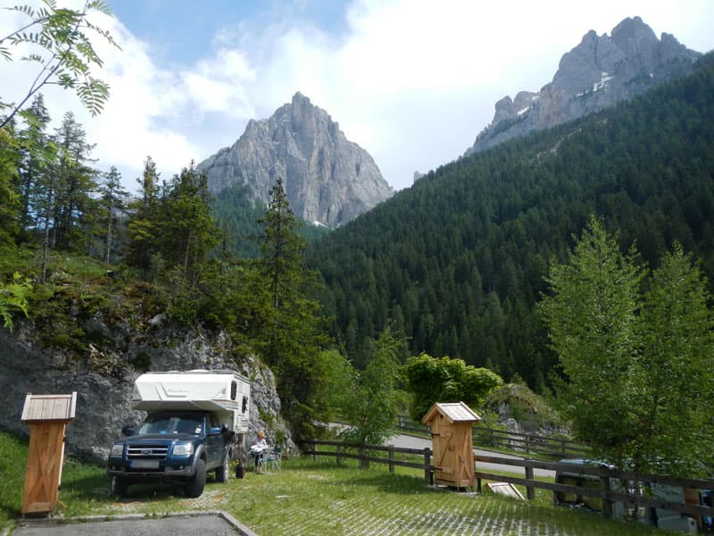 Campground in northern Italy