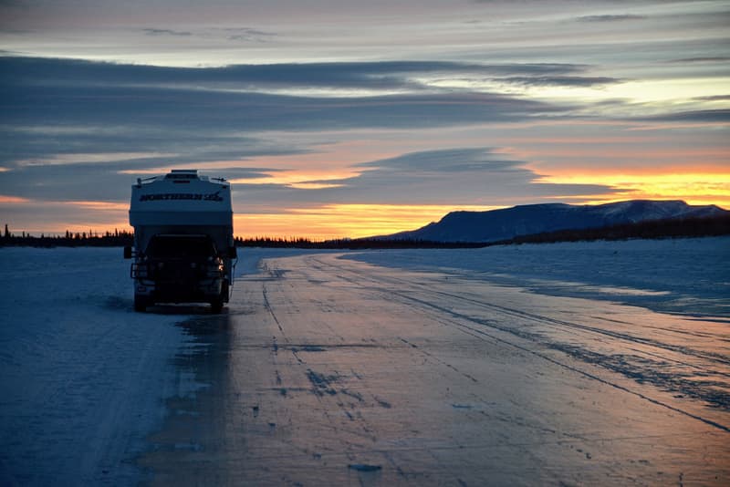 Camping on Ice Road 5 miles out of Aklavik NorthWest Territories