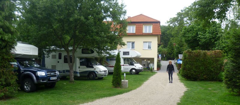 Campsite in Prague, Czech republic