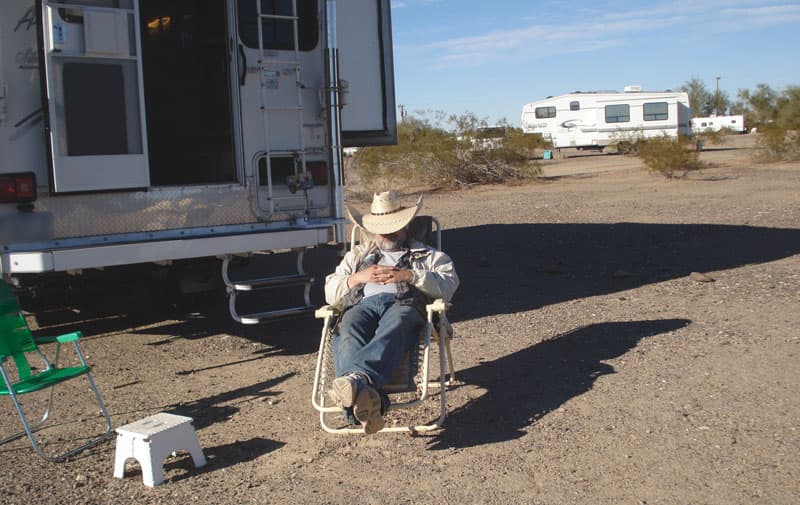 Campsite In Quartzsite Setup