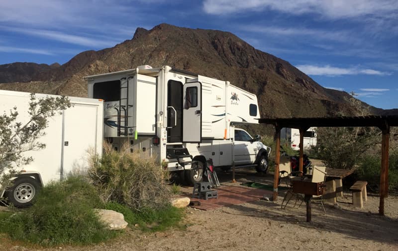 Camping with utility trailer and toys