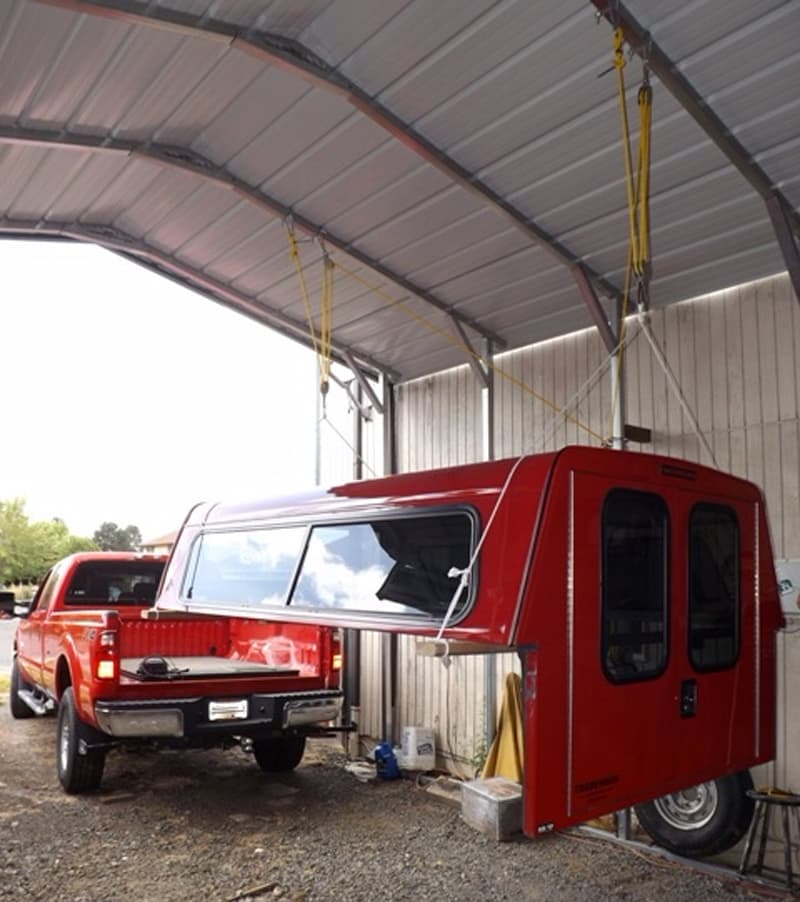 canopy hanging from hoist