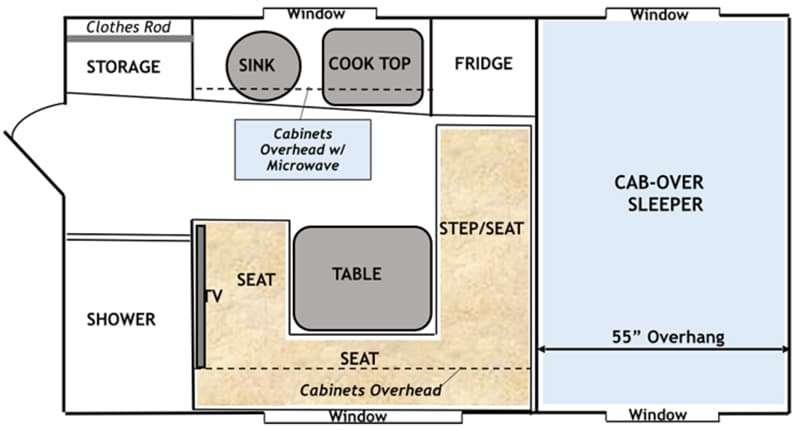 Capri Camper Review Retreat Floorplan