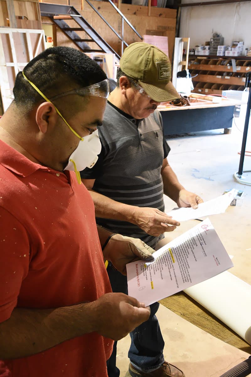 Reviewing Order Sheet At Capri