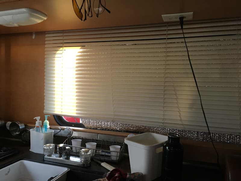 Insulation with blinds down