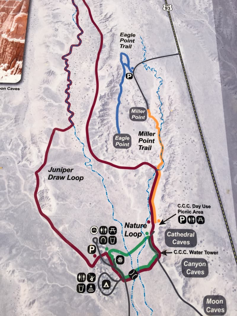 Cathedral Gorge Map