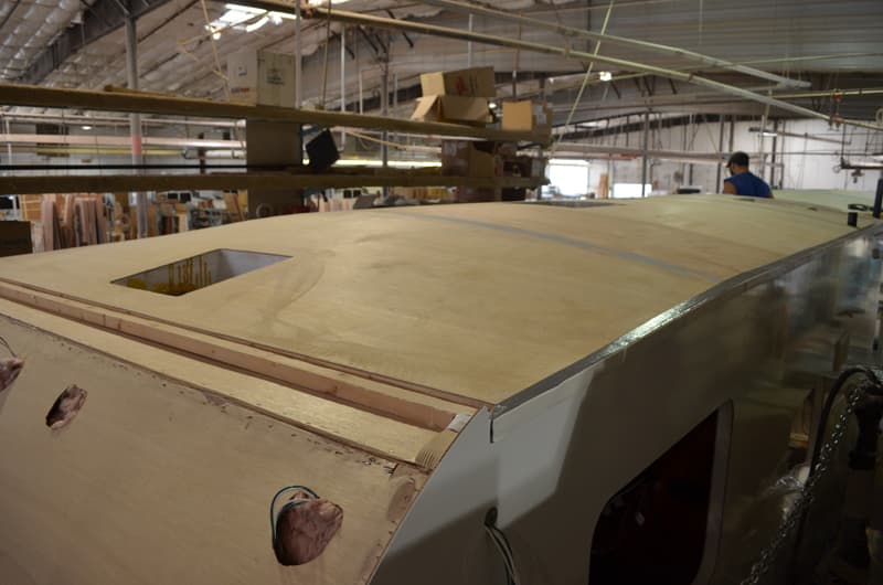 Cathedral ceiling on Arctic Fox Camper