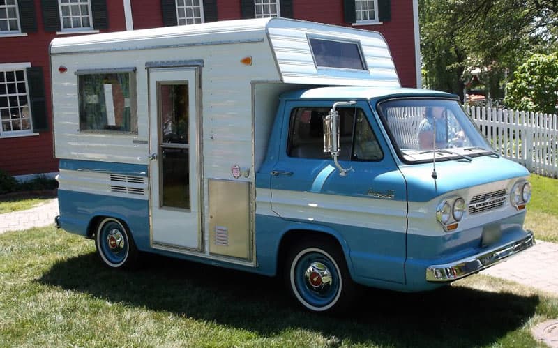 Chevy Corvair Rampside truck camper passenger's side