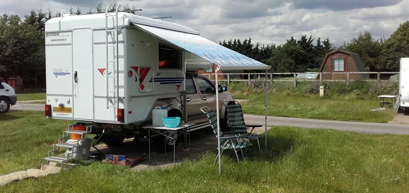 Chevy and Tischer Camper in England