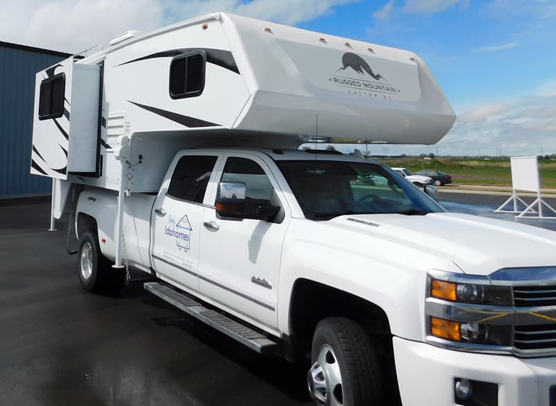 Chevy Truck with Rugged Mountain camper