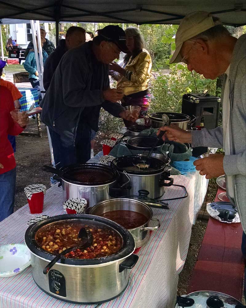 Chili cook off at Montana Glacier Rally